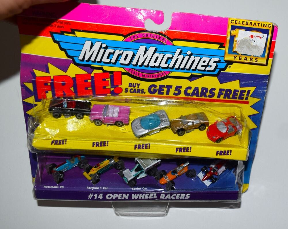 Galoob MICRO MACHINES #14 OPEN WHEEL RACERS 1996 10 Year Anniversary #65080
